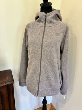 The North Face Shelbe Raschel Hoodie Grey Fleece Lined Jacket Women’s M